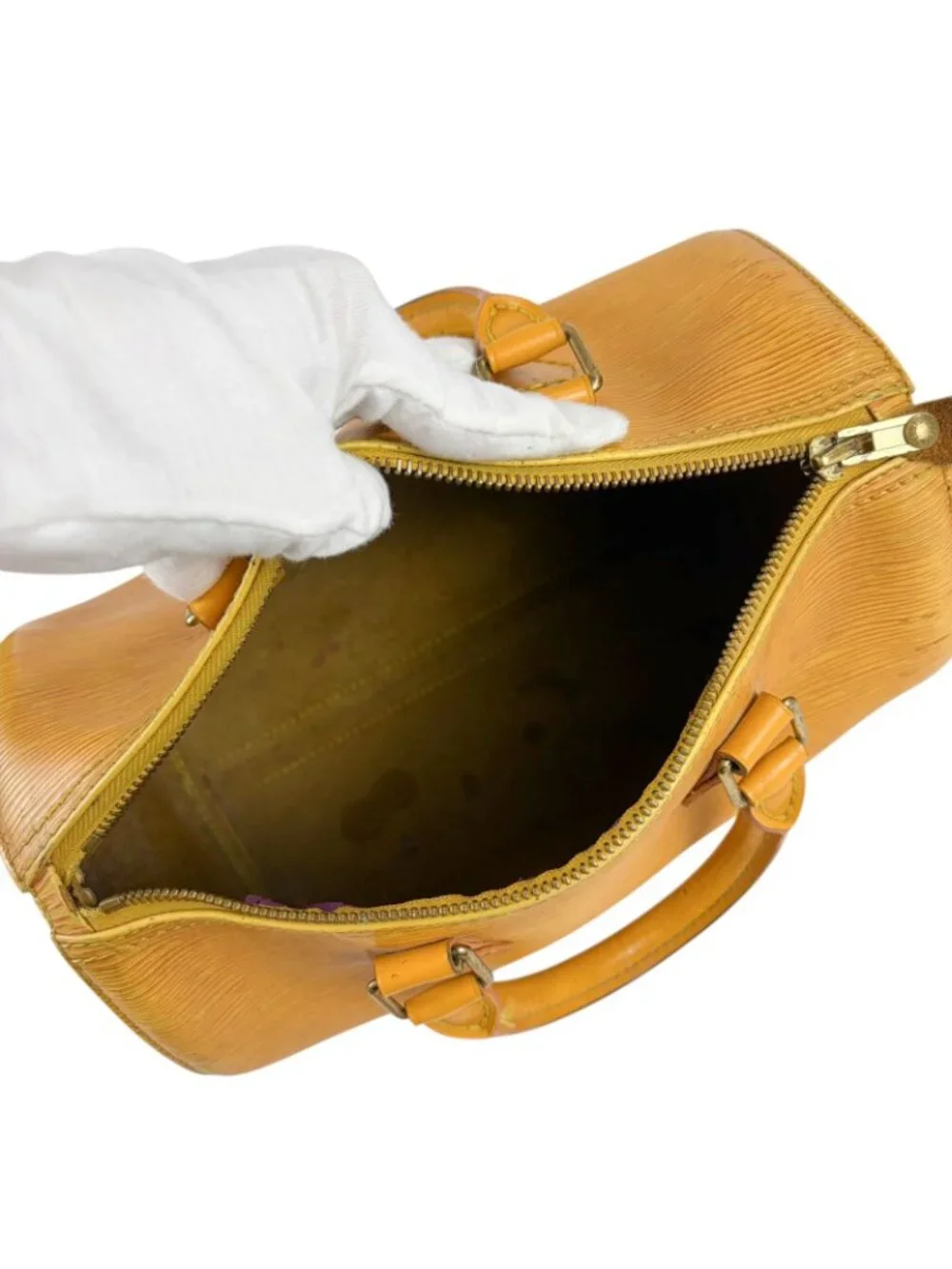Louis Vuitton Speedy 25 Mini Boston Bag Epi Leather Yellow